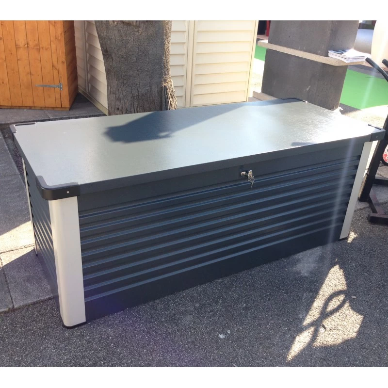 Coffre De Rangement En Métal Anthracite 750L Patio Box 1,06m² TRIMETALS – Image 4