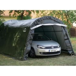 Garage Démontable 18,3m² à Toit Arrondi En Acier Et Polyéthylène Vert – Shelter Logic