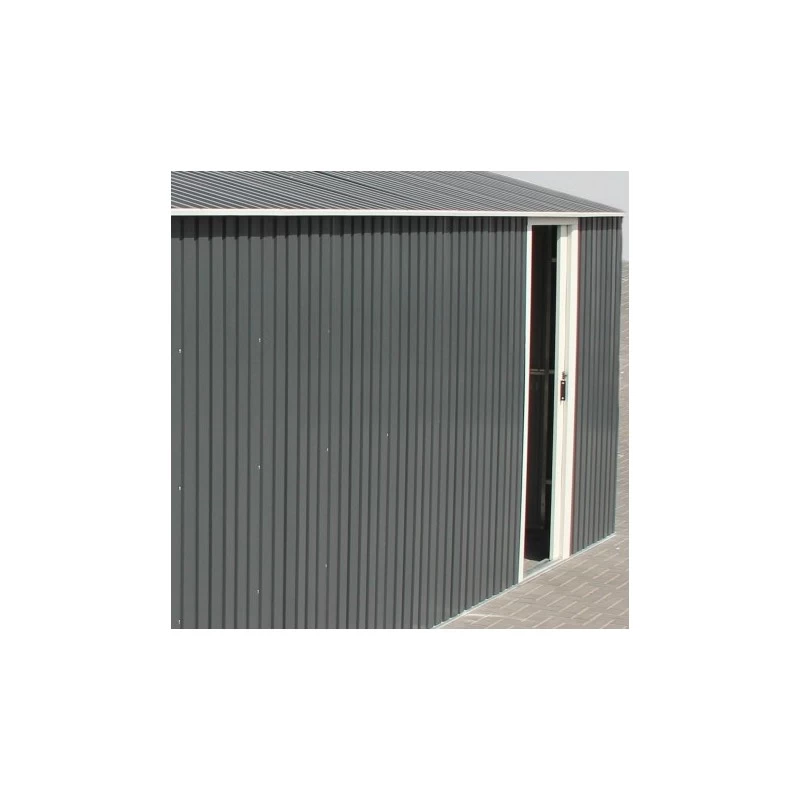 Garage En Métal Anthracite 19,95m² Grande Hauteur H.2,60m DURAMAX – Image 3