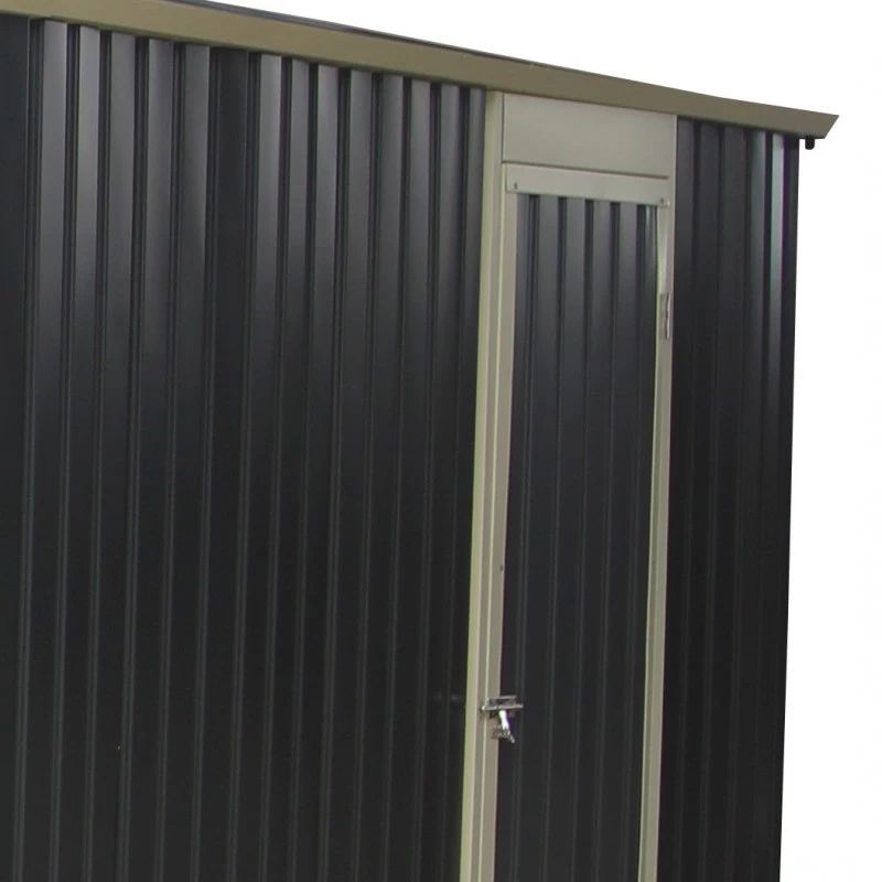 Garage Métal Anthracite 15,14m² Porte Enroulable + Kit D'ancrage X-METAL – Image 4