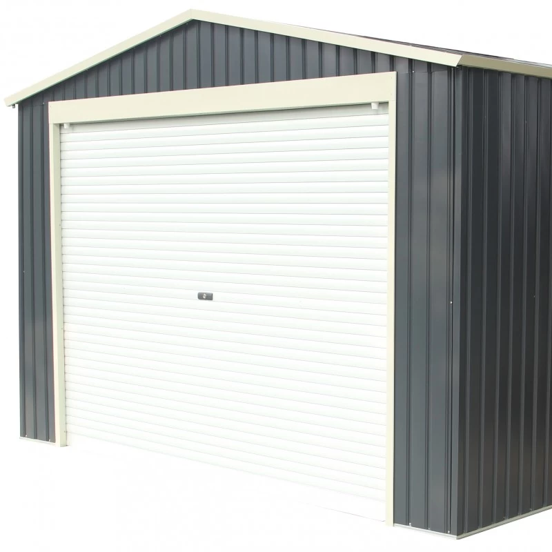 Garage Métal Anthracite 15,14m² Porte Enroulable + Kit D'ancrage X-METAL – Image 5