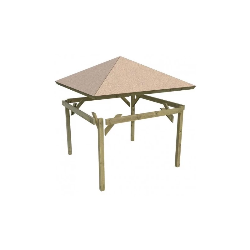 Kiosque De Jardin Carré Sevilla – 3,40x3,40m - Karibu – Image 4