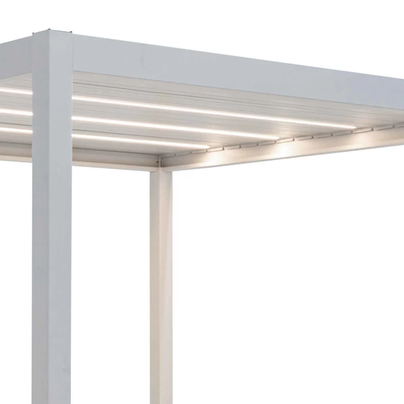 Kit éclairage 3 Lames Blanches LEDS 3m + Télécommande Pour Pergola Ombrea – Image 2