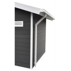 Kit Gouttières Blanc - Pack Prêt à La Pose Pour Abri PREMIUM Woodlife Garden Double Pentes Longueur 3m