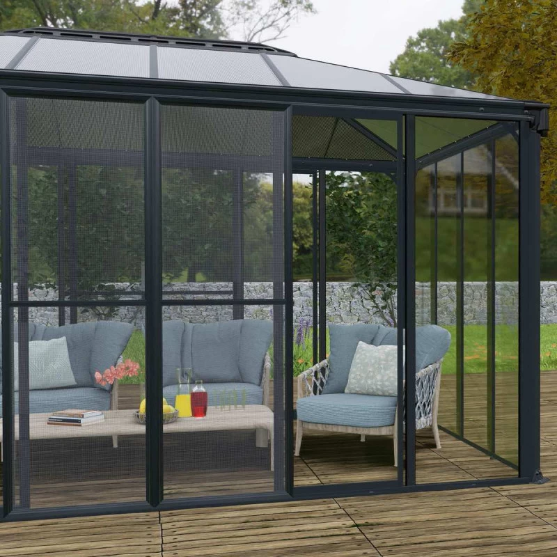 Moustiquaire Pour Vérandas Sanremo Et Ledro En Alu Gris Et Polyester - Canopia – Image 5