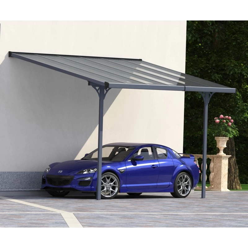 Pergola Adossée Ajustable - Toit De Terrasse En Alu 3,75x2,55m X-METAL