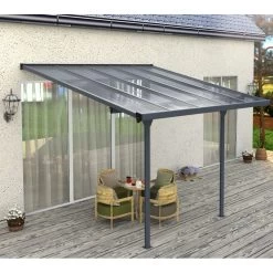 Pergola Adossée Ajustable - Toit De Terrasse En Alu 3,05x3,14m X-METAL