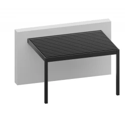 Pergola Adossée Bioclimatique En Aluminium Gris Anthracite 400x400cm Avec Lames Grises APOLO - GardenGate