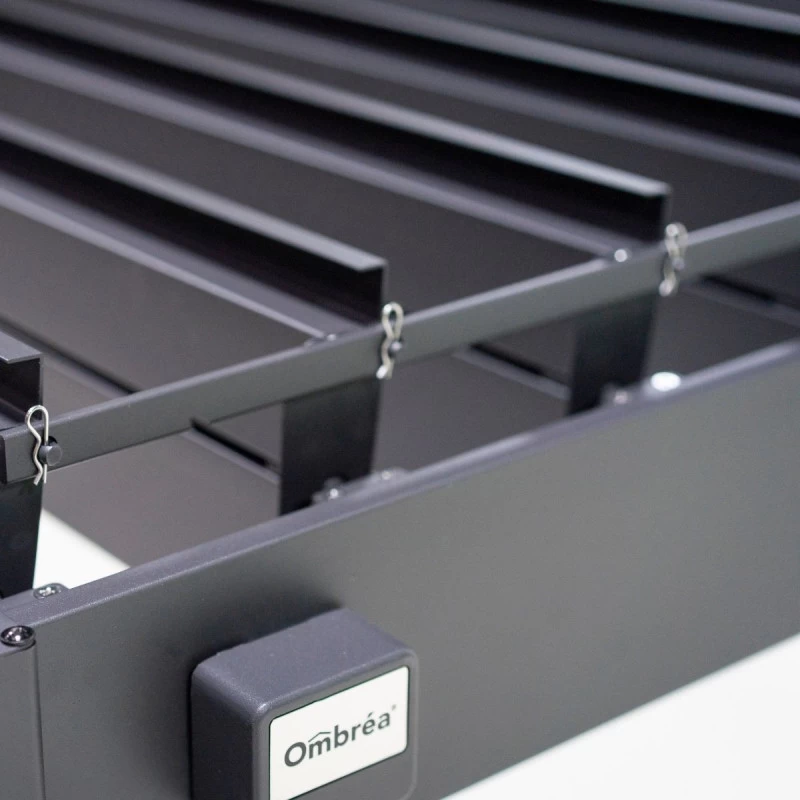 Pergola Bioclimatique Adossée En Alu Anthracite 3,6x6m Ombrea – Image 5
