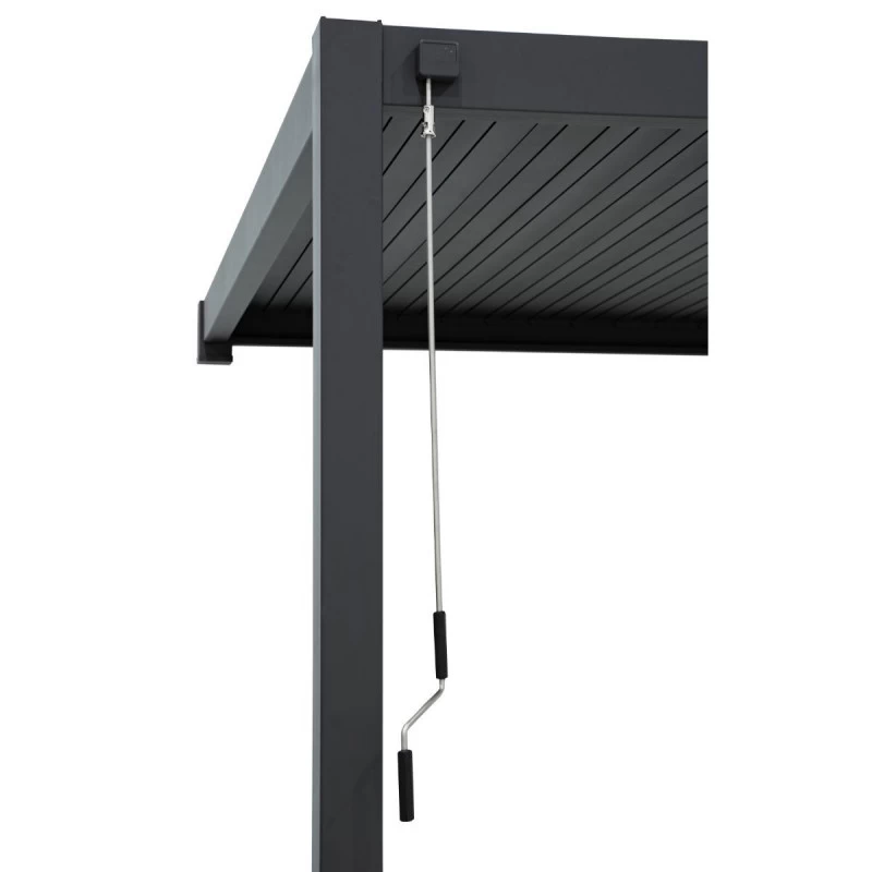 Pergola Bioclimatique Adossée En Alu Anthracite 3,6x6m Ombrea – Image 6