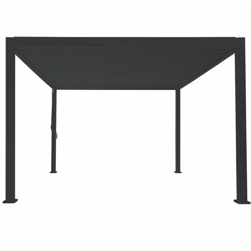 Pergola Bioclimatique Autoportante En Alu Anthracite 3x3m Ombrea – Image 6
