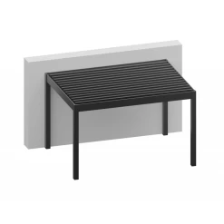 Pergola Bioclimatique En Aluminium Gris Anthracite 300x300cm Avec Lames Grises APOLO - GardenGate