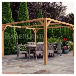 Pergola En Bois Lamellé-collé 400x400cm Tarragona – Maderland