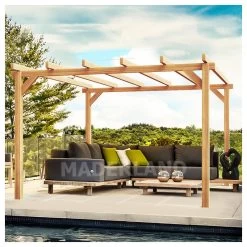 Pergola En Bois Lamellé-collé 500x400cm Linares – Maderland