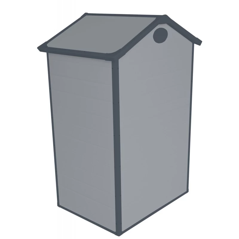 Petit Abri De Jardin En Résine Gris 1,34m² + Kit De Fondation - JOBU – Image 4