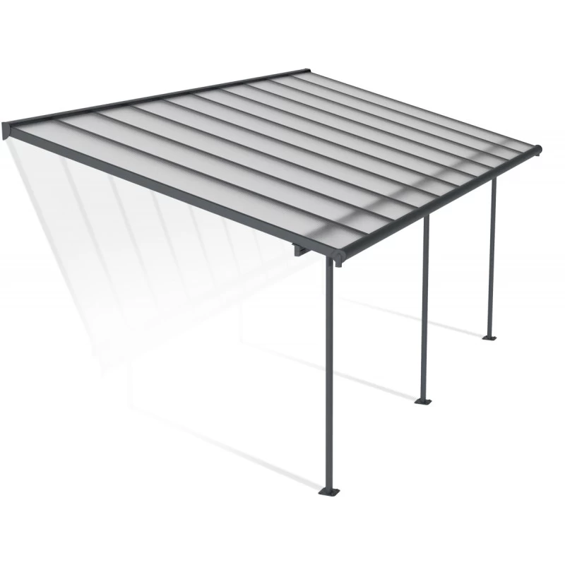 Toit De Terrasse 295x619cm En Aluminium Gris Et Polycarbonate 6mm SIERRA - Canopia By Palram – Image 2