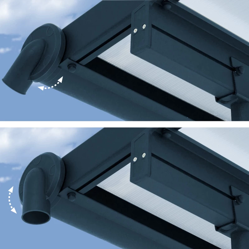 Toit De Terrasse 295x739cm En Aluminium Gris Et Polycarbonate 6mm SIERRA - Canopia By Palram – Image 3