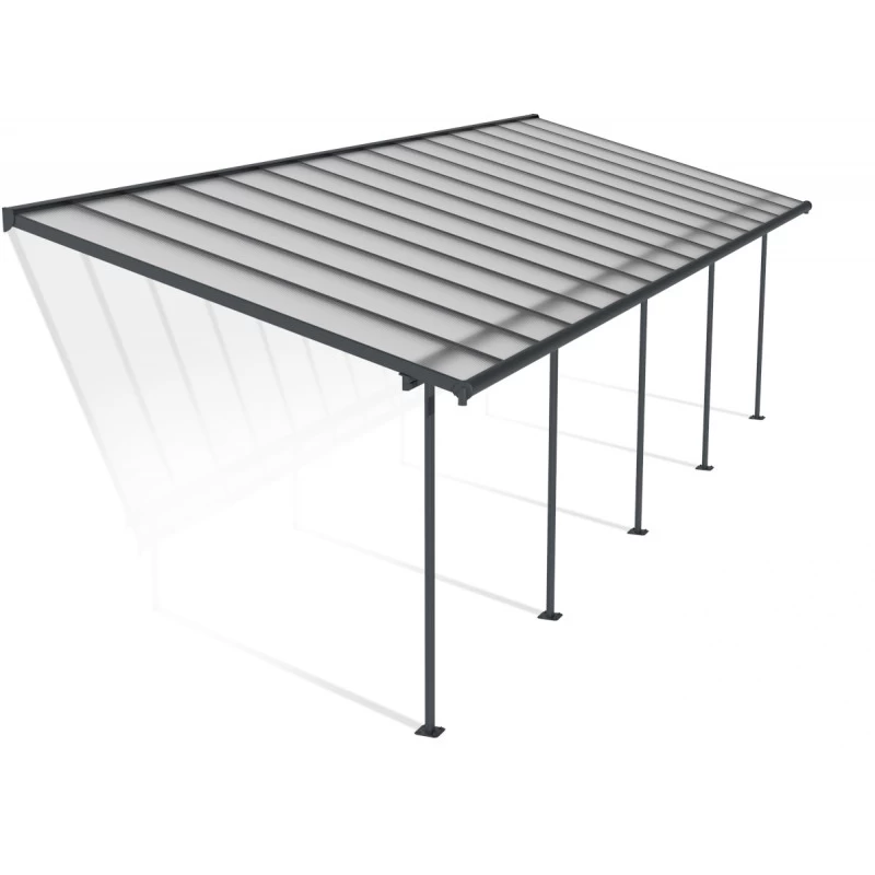 Toit De Terrasse 295x924cm En Aluminium Gris Et Polycarbonate 6mm SIERRA - Canopia By Palram – Image 3