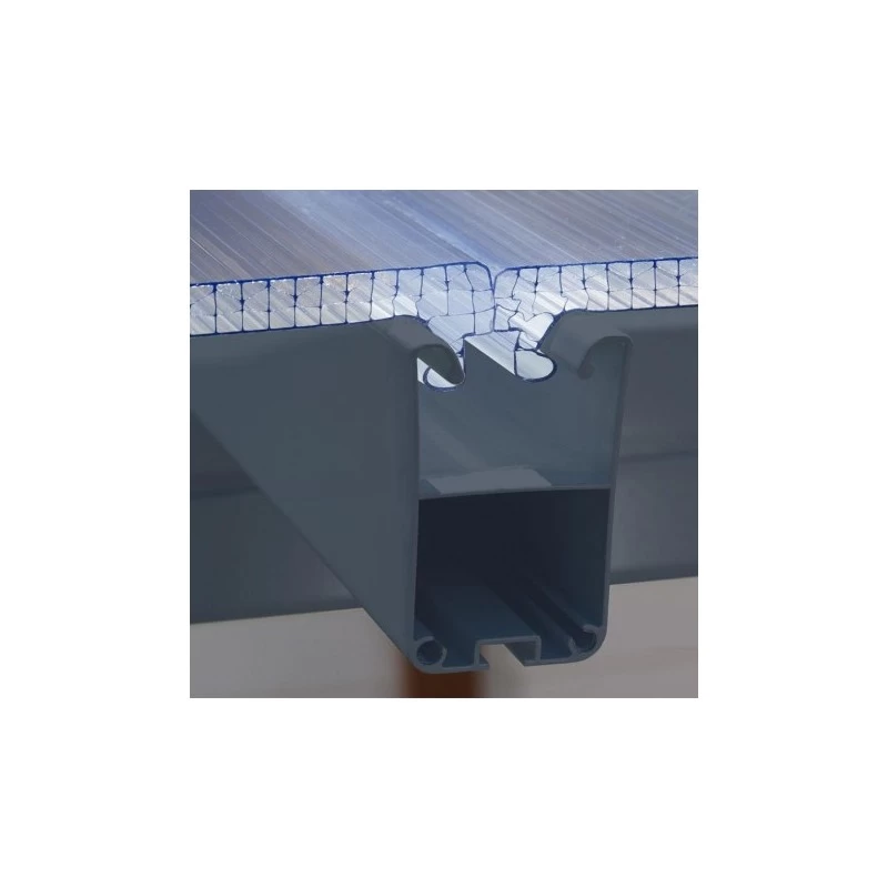 Toit De Terrasse 300x800cm En Alu Gris Anthracite Et Polycarbonate 8mm PATIO – Image 4