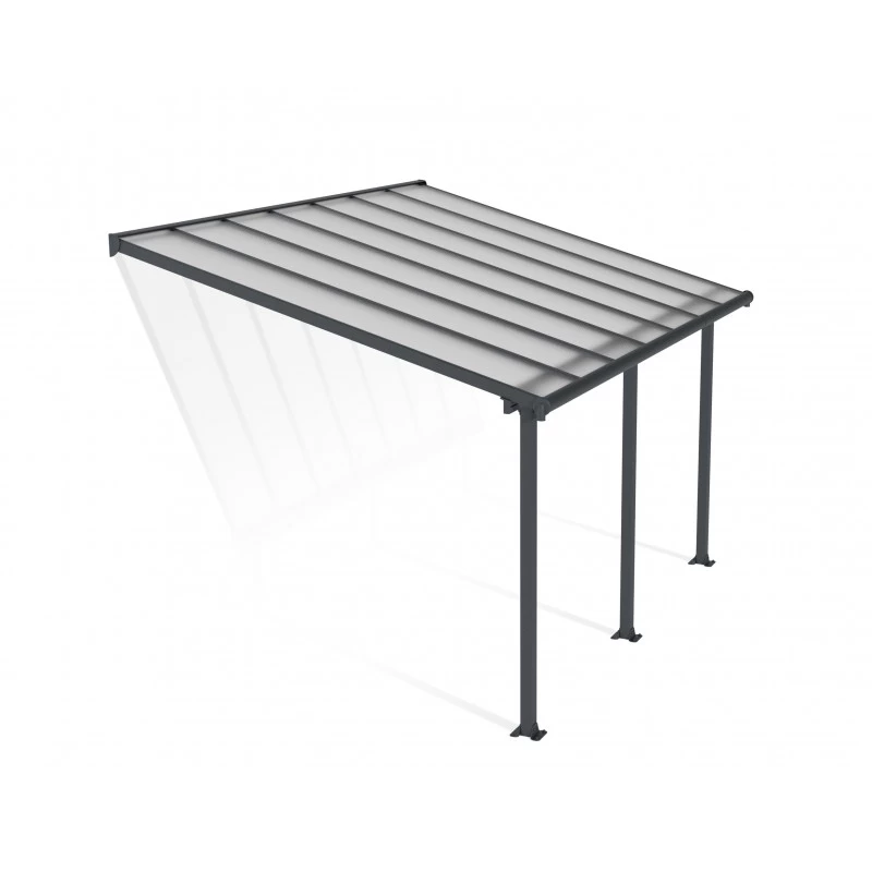 Toit De Terrasse En Aluminium Gris 3x4,25m Et PC 16mm Olympia - Palram - Canopia – Image 2
