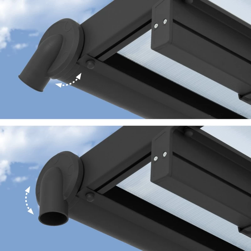 Toit De Terrasse En Aluminium Gris 3x4,25m Et PC 16mm Olympia - Palram - Canopia – Image 5