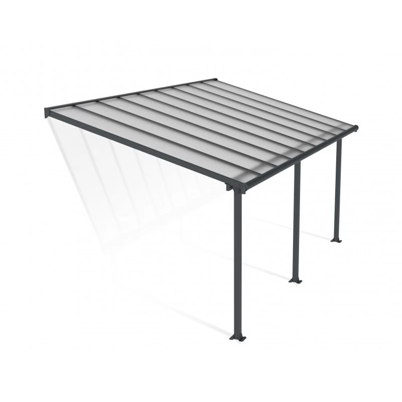 Toit De Terrasse En Aluminium Gris 3x5,46m + PC 16mm Olympia - Palram - Canopia – Image 2