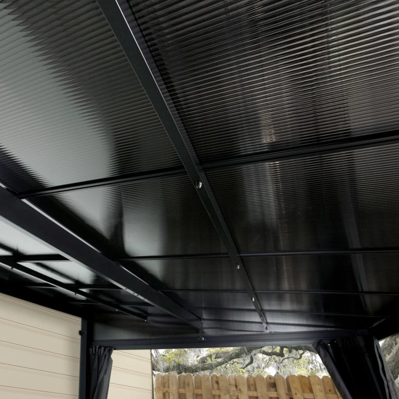 Tonnelle Adossée St. Barth 484x363cm En Aluminium Et Polycarbonate 8mm - SOJAG – Image 4