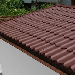 Tuiles Métalliques Marron - Pack Prêt à La Pose Pour Abri Woodlife Garden 14,44m²