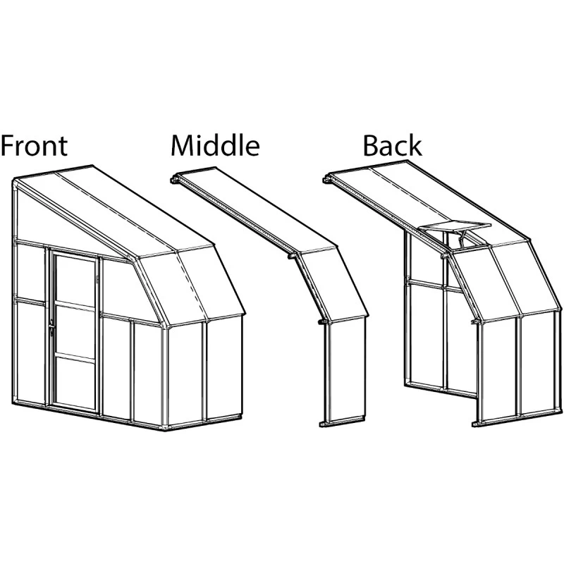 Véranda En PVC Et Polycarbonate Transparent 200x448cm Sun Room - Canopia By Palram – Image 6