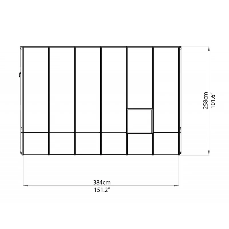 Véranda En PVC Et Polycarbonate Transparent 258x384cm Sun Room - Canopia By Palram – Image 6