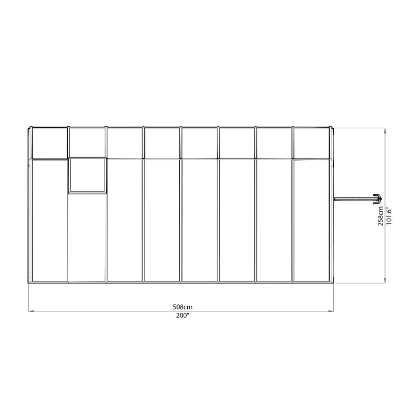 Véranda En PVC Et Polycarbonate Transparent 258x508cm Sun Room - Canopia By Palram – Image 6