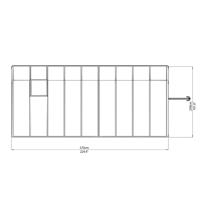 Véranda En PVC Et Polycarbonate Transparent 258x570cm Sun Room - Canopia By Palram – Image 6