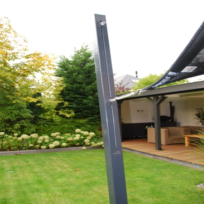 Voile D'ombrage Carrée Coolfit 500x500cm Anthracite – NESLING – Image 4